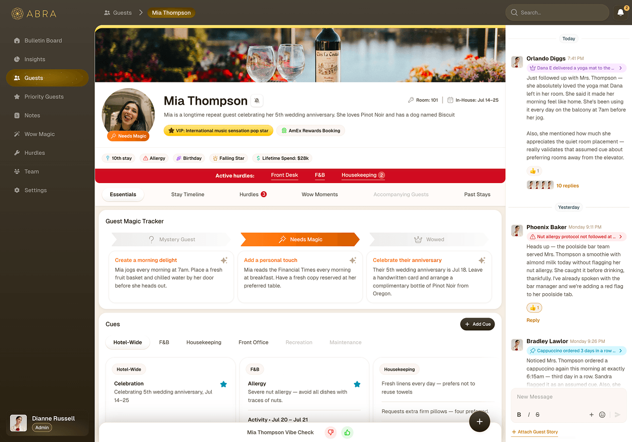 Abra guest profile screenshot